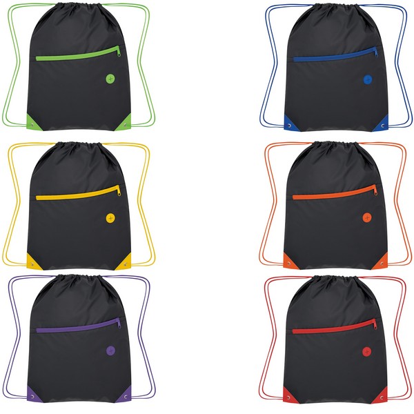 JH3486B Color Pop Drawstring Bag